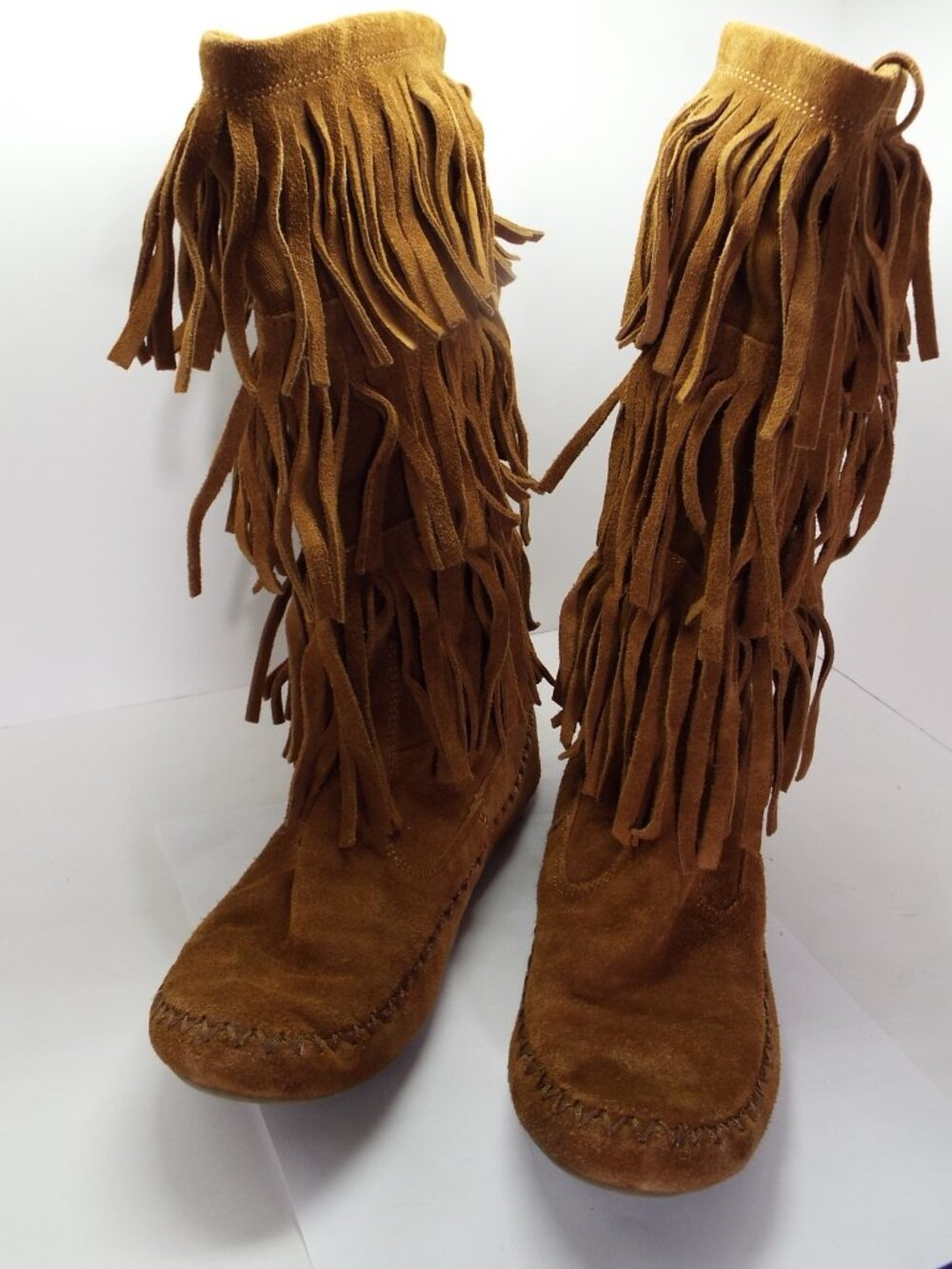 Lauren Conrad Size Brown Leather Suede Fringe Boots Size 8